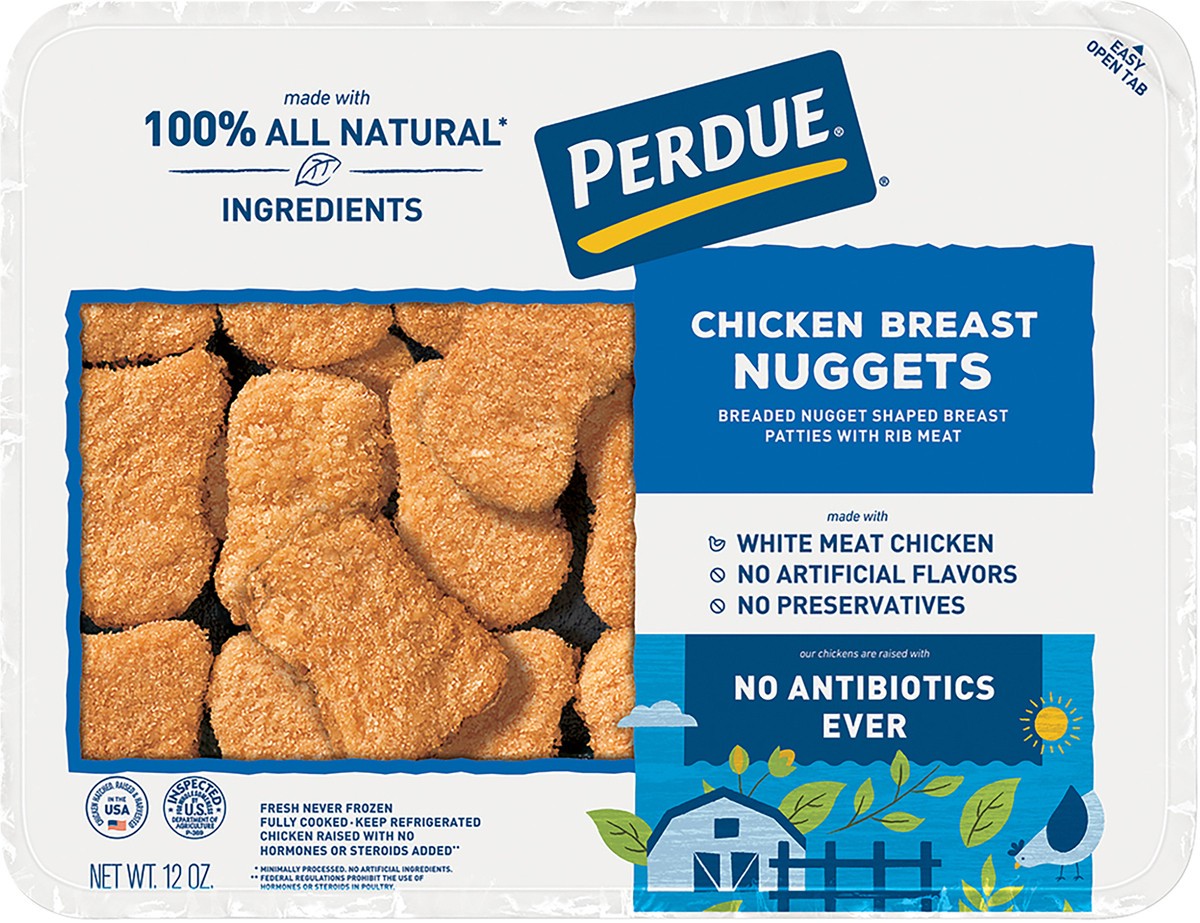 slide 2 of 3, PERDUE No Antibiotics Ever Breaded Chicken Breast Nuggets, 12 oz, 12 oz