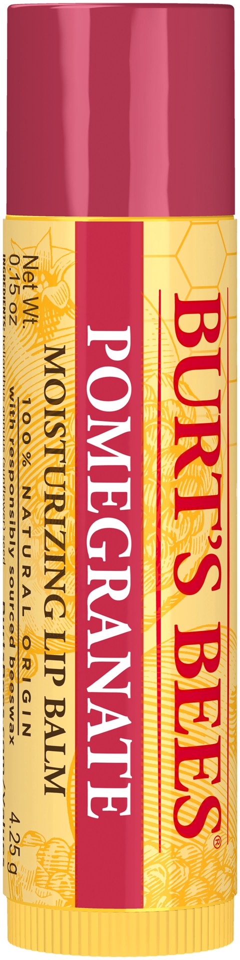 slide 3 of 5, Burt's Bees Moisturizing Pomegranate Lip Balm 0.15 oz, 0.15 oz