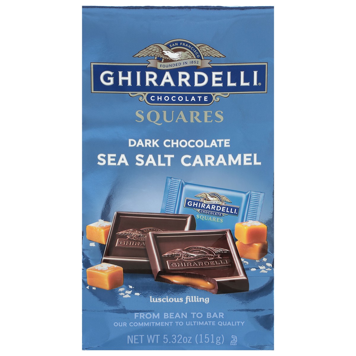 slide 1 of 21, Ghirardelli Sea Salt Caramel Dark Chocolate Squares 5.32 oz, 5.32 oz