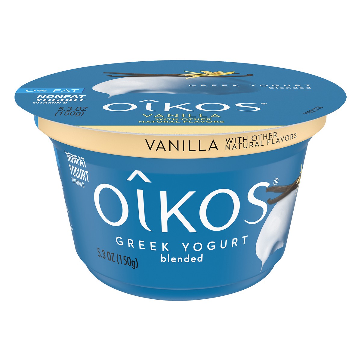 slide 1 of 10, Oikos Nonfat Vanilla Greek Yogurt, 5.3 oz