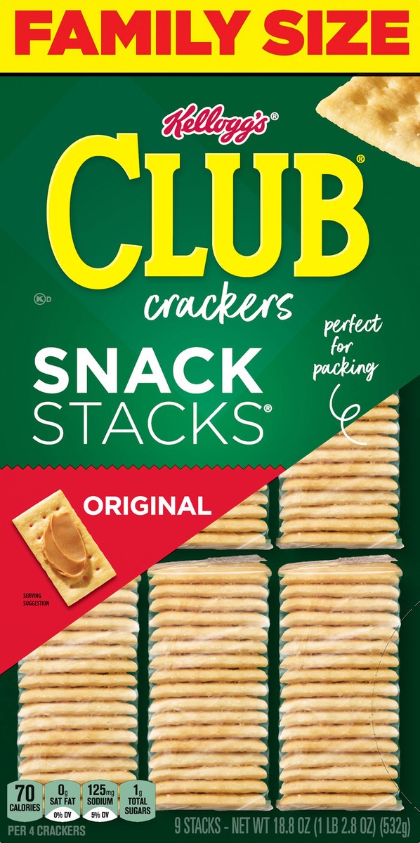 slide 1 of 5, Club Snack Stacks Family Size Original Crackers 9 9 ea, 9 ct