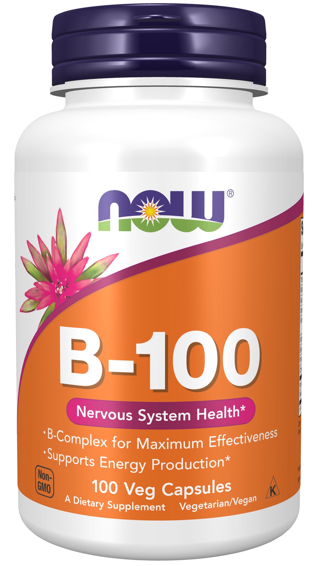 slide 1 of 7, NOW Vitamin B-100 - 100 Veg Capsules, 100 ct