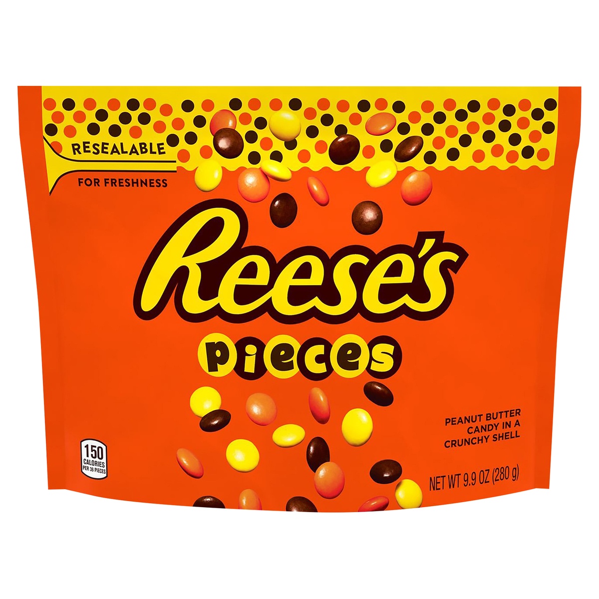 slide 1 of 4, Reese's Pieces Peanut Butter Crunchy Candy, 9.9 oz