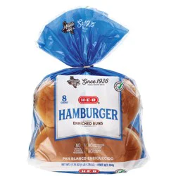 H-E-B Bake Shop Enriched Hamburger Buns