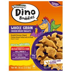 Dino Buddies Yummy Whole Grain Dinosaur-Shaped Chicken Breast Nuggets, 56 oz