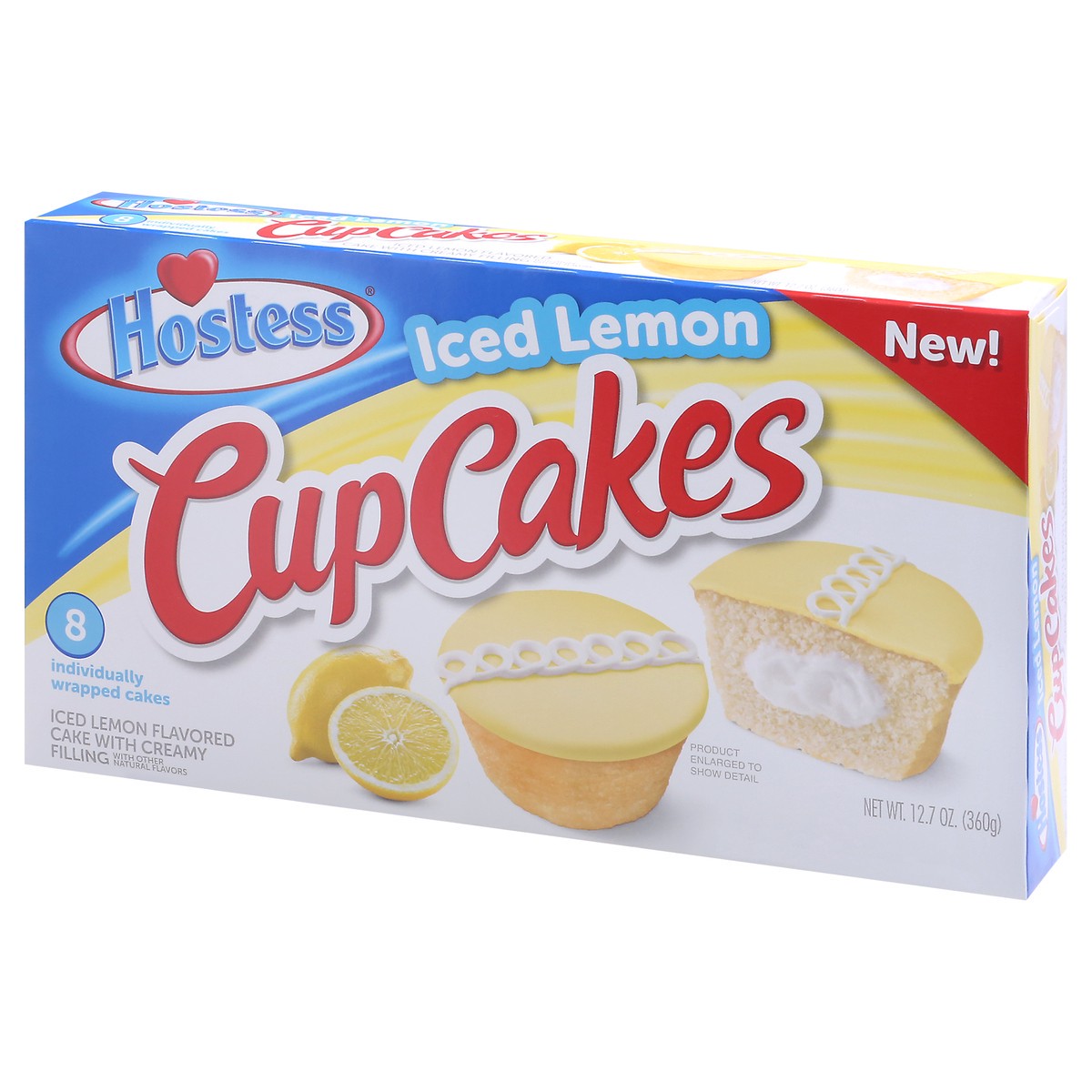 slide 8 of 10, HOSTESS Iced Lemon Flavored CupCakes with Other Natural Flavors, 8 Count , 12.70 oz, 12.7 oz