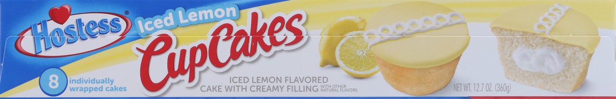 slide 9 of 10, HOSTESS Iced Lemon Flavored CupCakes with Other Natural Flavors, 8 Count , 12.70 oz, 12.7 oz