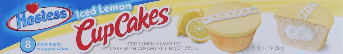 slide 10 of 10, HOSTESS Iced Lemon Flavored CupCakes with Other Natural Flavors, 8 Count , 12.70 oz, 12.7 oz