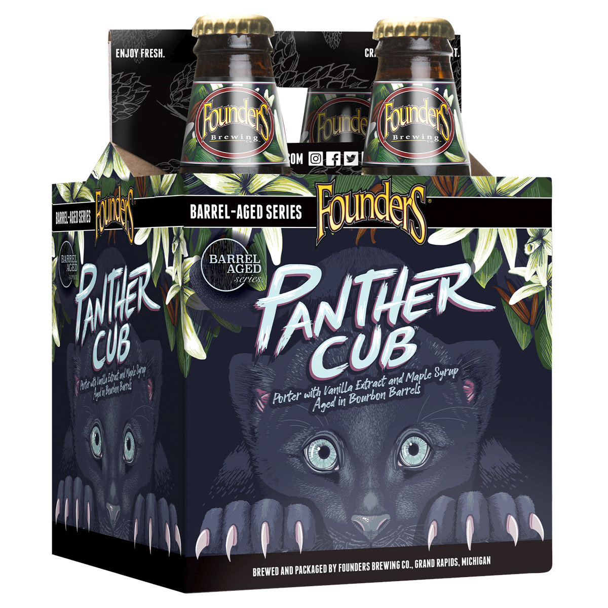 slide 1 of 5, Founders Brewing Co. Panther Cub Bottles, 12 oz