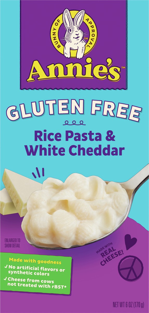 slide 6 of 9, Annie's Gluten Free Rice Pasta & White Cheddar, 6 oz