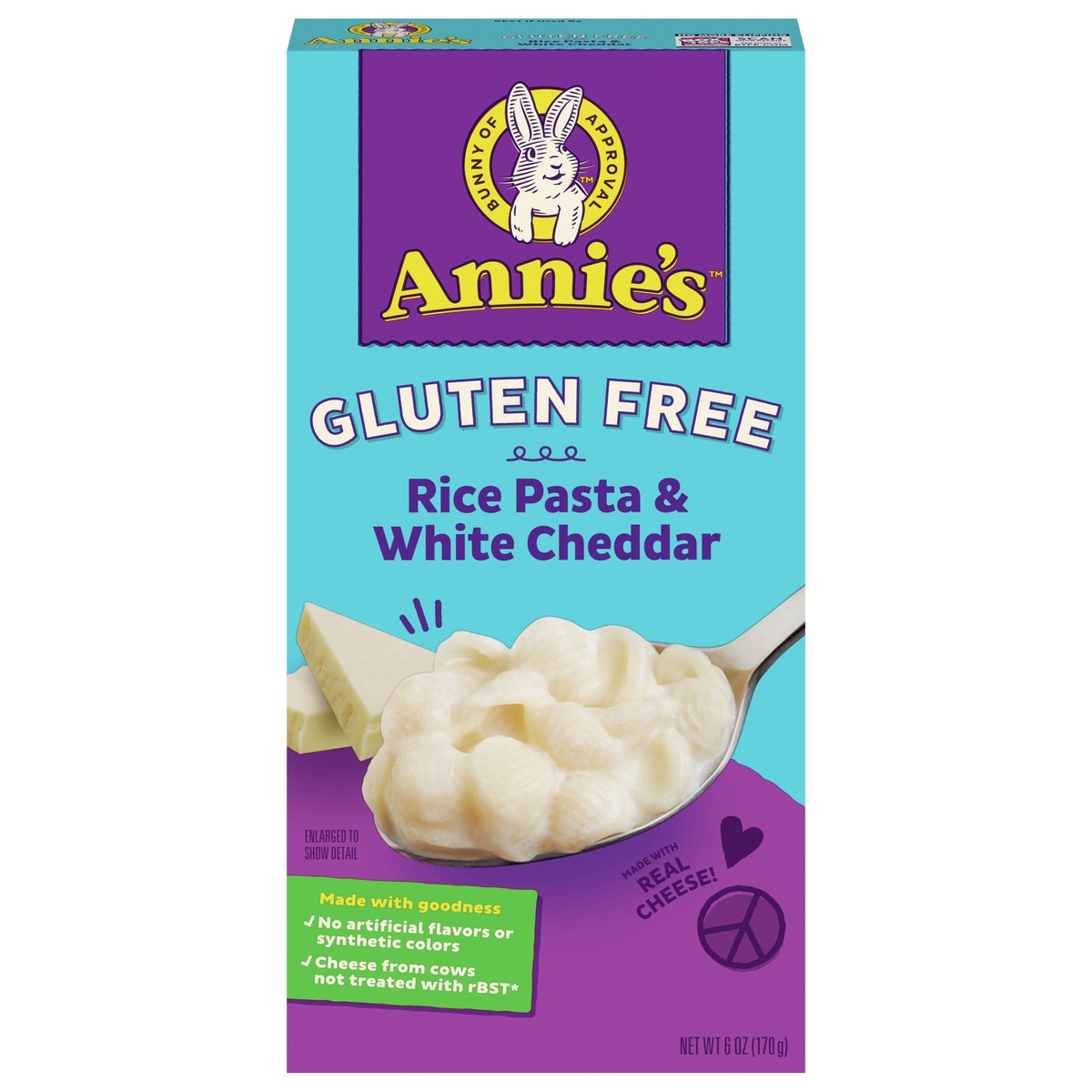 slide 1 of 9, Annie's Gluten Free Rice Pasta & White Cheddar, 6 oz