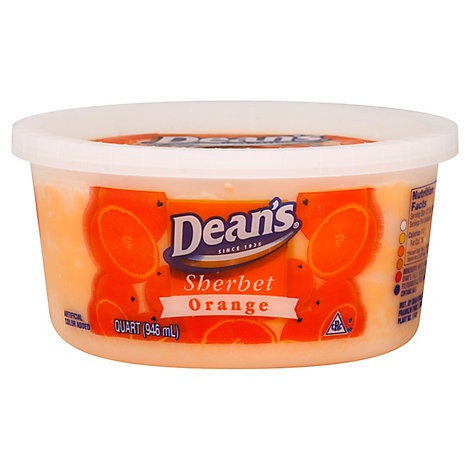 slide 1 of 1, Dean's Orange Sherbet Ice Cream, 1 qt
