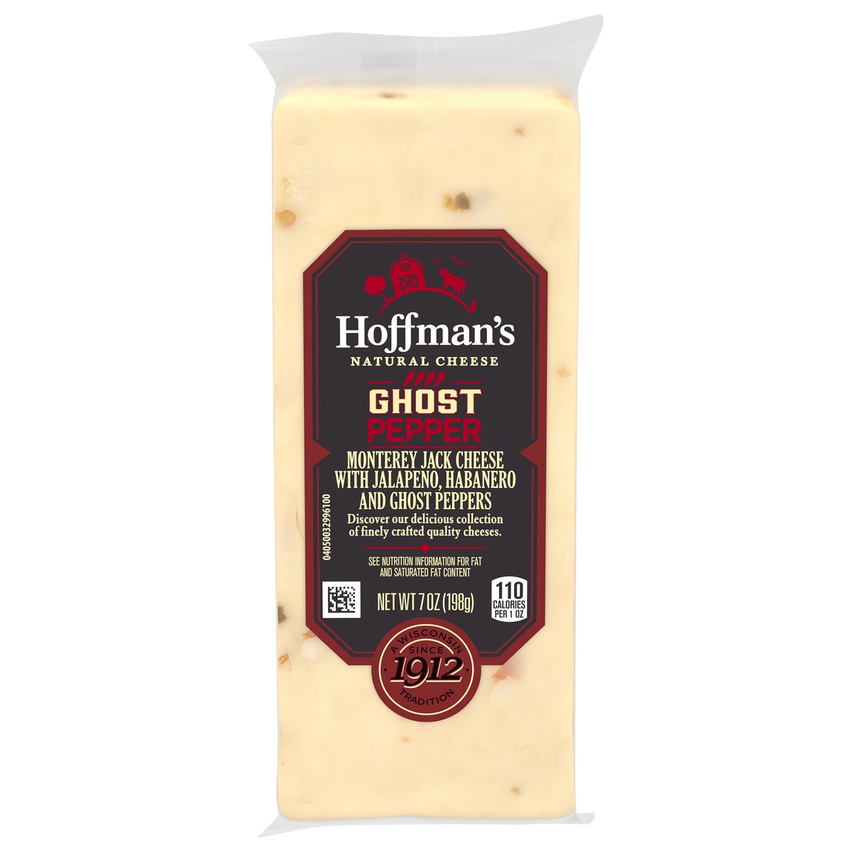 slide 1 of 8, Hoffman's Ghost Pepper Monterey Jack Cheese with Jalapeno, Habanero & Ghost Peppers, 7 oz Block, 7 oz