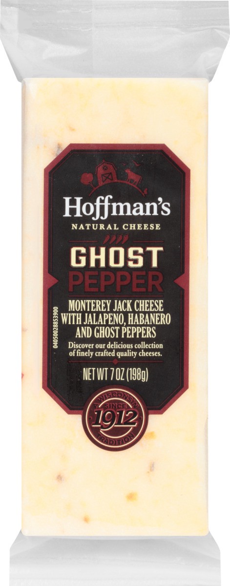 slide 7 of 8, Hoffman's Ghost Pepper Monterey Jack Cheese with Jalapeno, Habanero & Ghost Peppers, 7 oz Block, 7 oz