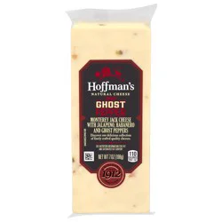 Hoffman's Ghost Pepper Monterey Jack Cheese with Jalapeno, Habanero & Ghost Peppers, 7 oz Block