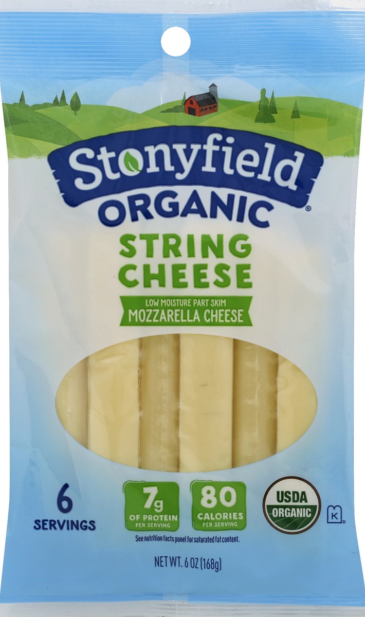 slide 3 of 3, Stonyfield Organic String Cheese, 6 oz