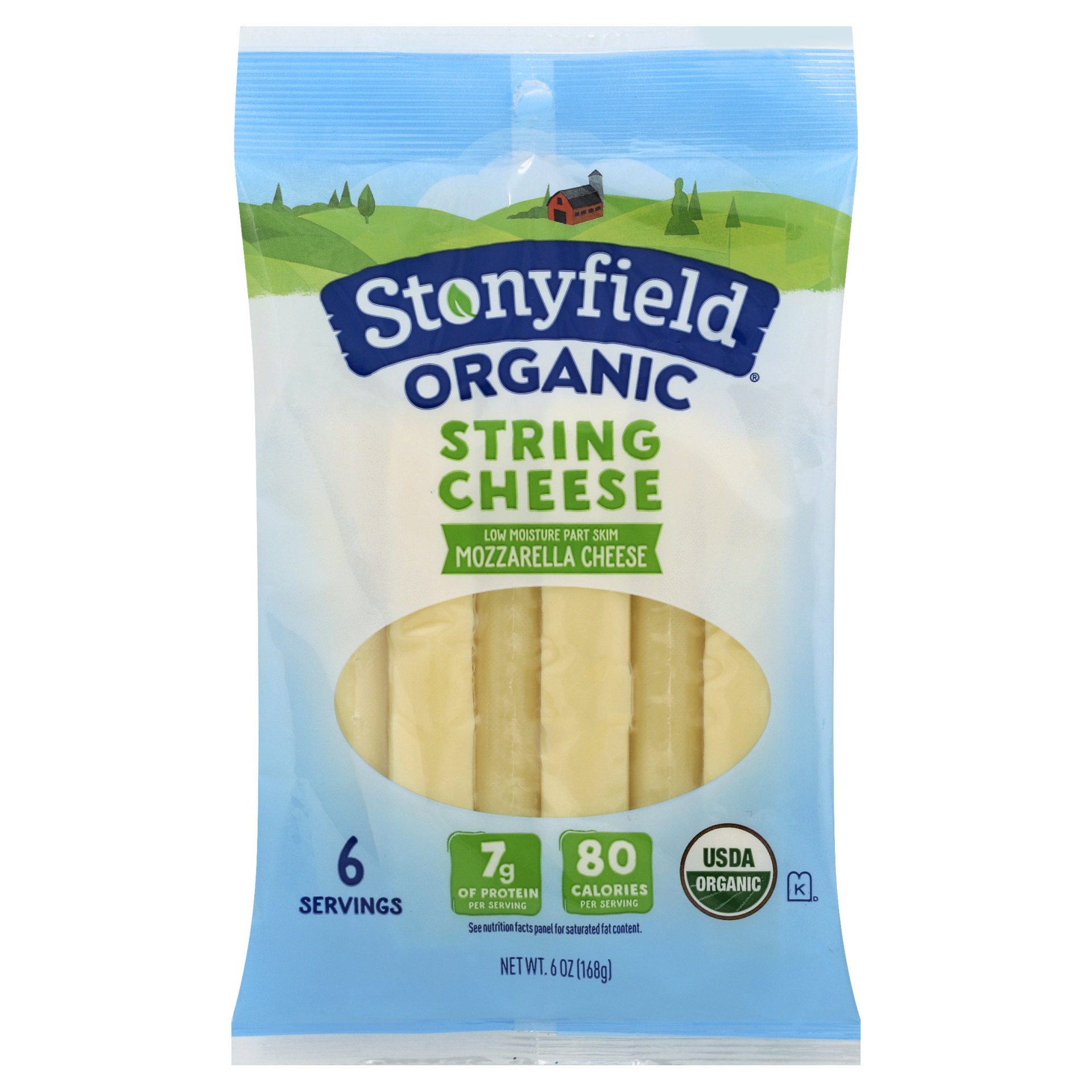 slide 1 of 3, Stonyfield Organic String Cheese, 6 oz