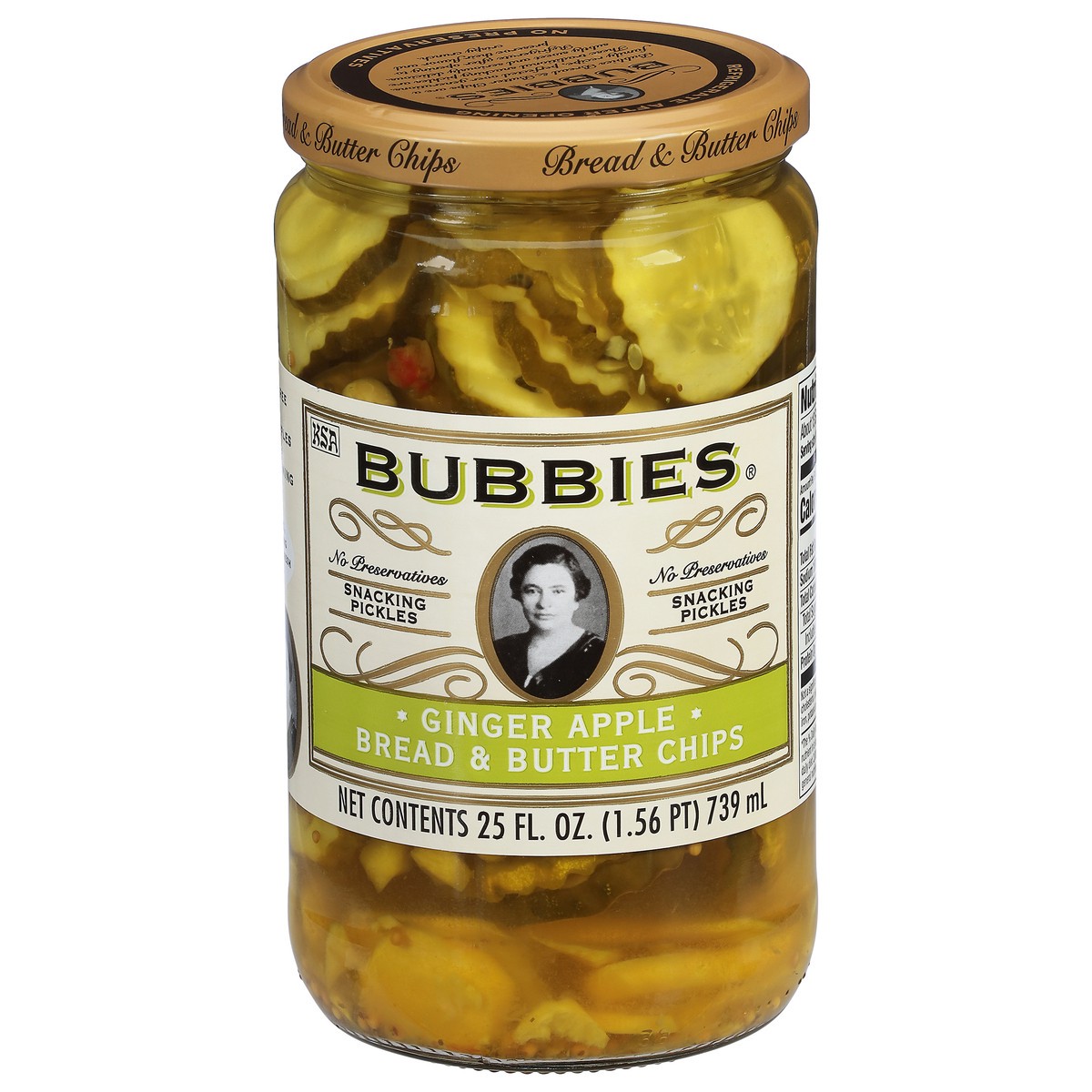 slide 11 of 14, Bubbies Ginger Apple Bread & Butter Chips 25 fl oz, 25 fl oz
