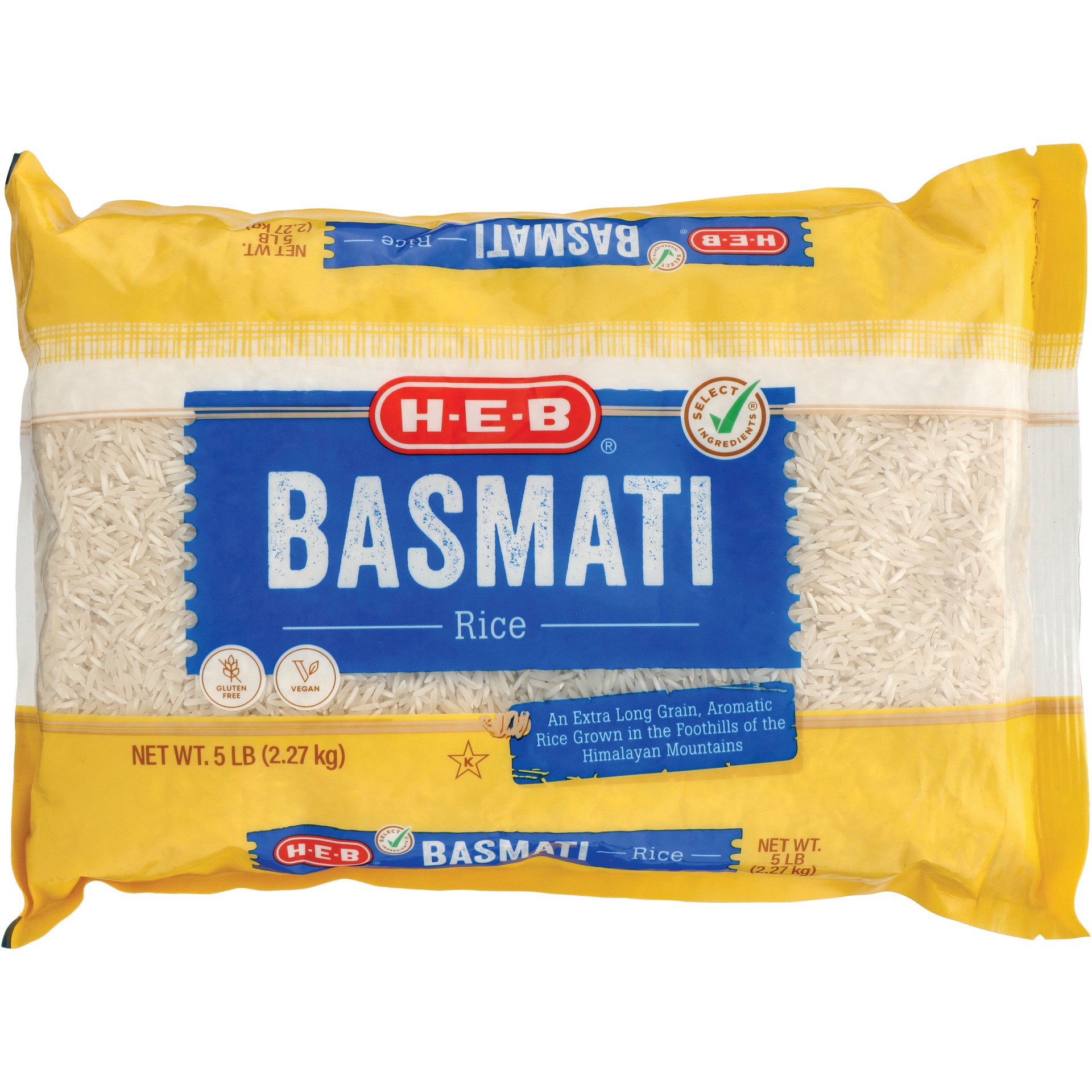 slide 1 of 1, H-E-B Extra Long Grain Basmati Rice, 80 oz
