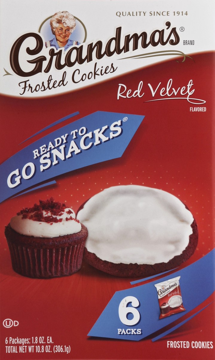 slide 4 of 5, Grandma's Red Velvet Flavored Frosted Cookies, 6 ct; 1.8 oz