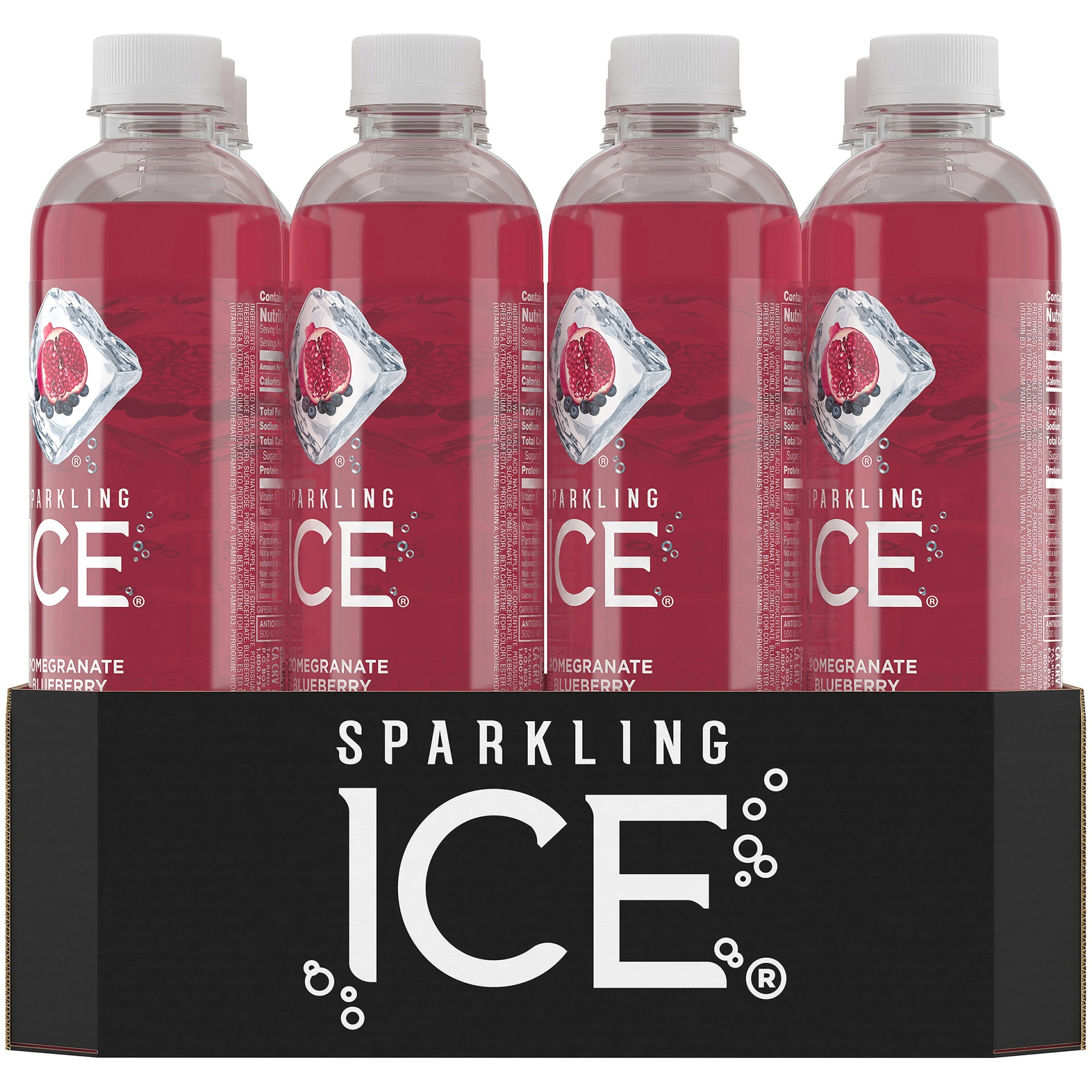 slide 6 of 8, Sparkling ICE Pomegranate Blueberry Sparkling Water, 12 ct; 17 fl oz