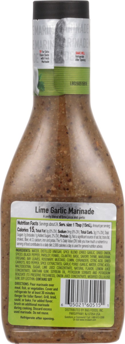 slide 5 of 9, Mrs. Dash Lime Garlic Marinade 12 fl oz, 12 fl oz