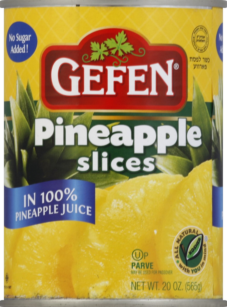 slide 2 of 2, Gefen Pineapple Slices, 20 oz