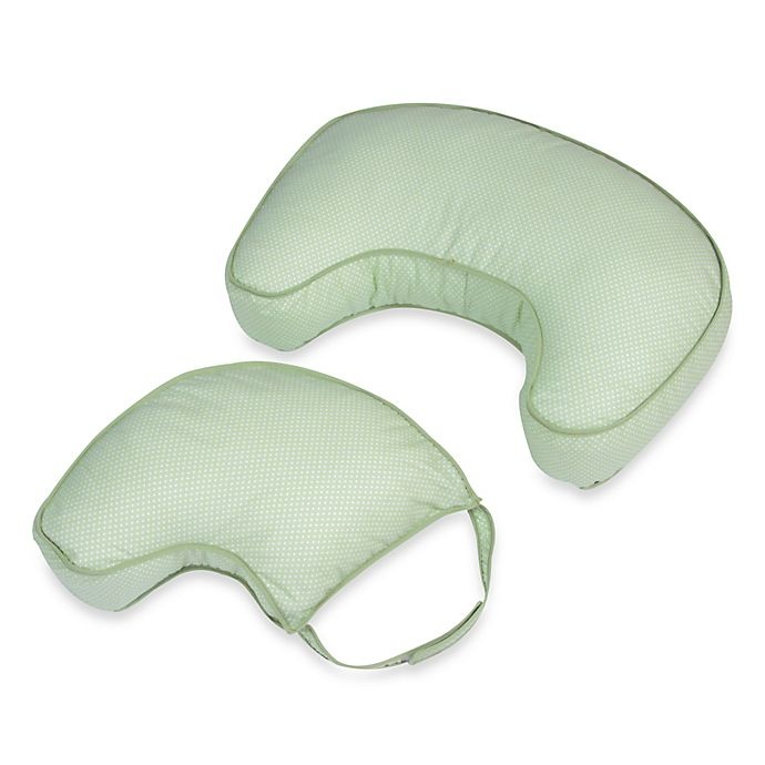 slide 3 of 4, Leachco Natural Boost Original Adjustable Nursing Pillow Set - Green Pin Dot, 1 ct