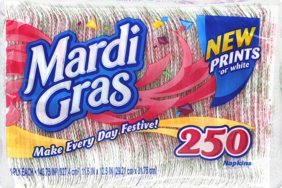 slide 5 of 6, Mardi Gras Mardigras Classic Print Paper Napkins, 250 ct