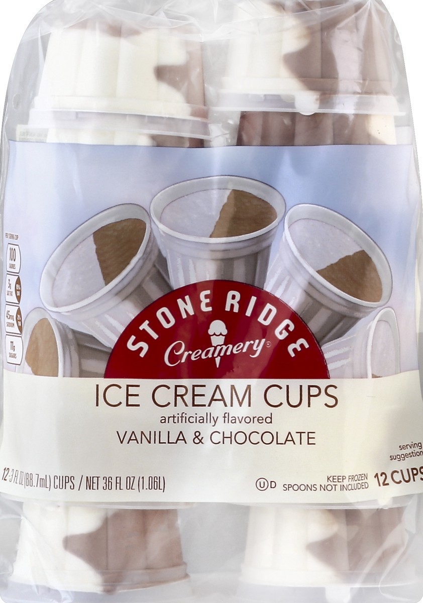 slide 3 of 7, Creamery Vanilla & Chocolate Ice Cream Cups 12 - 3 fl oz Units, 12 ct