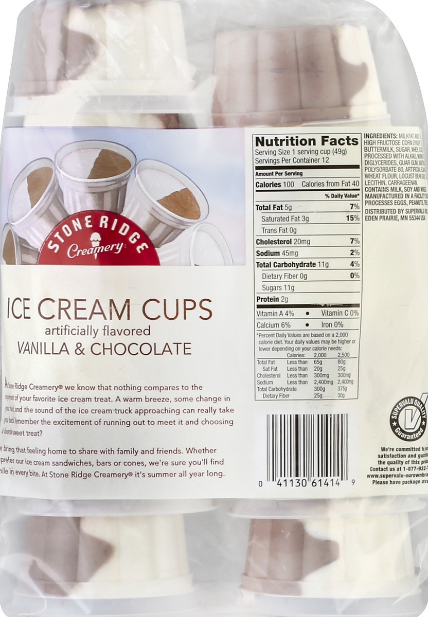 slide 2 of 7, Creamery Vanilla & Chocolate Ice Cream Cups 12 - 3 fl oz Units, 12 ct