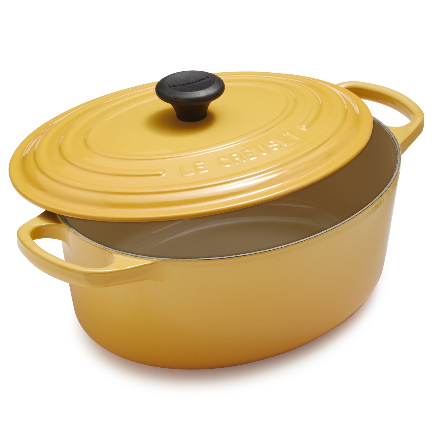 slide 1 of 1, Le Creuset Signature Oval Dutch Oven, Honey, 3.5 qt