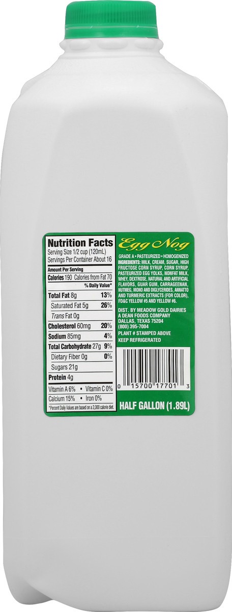 slide 3 of 6, Meadow Gold Egg Nog, 64 oz