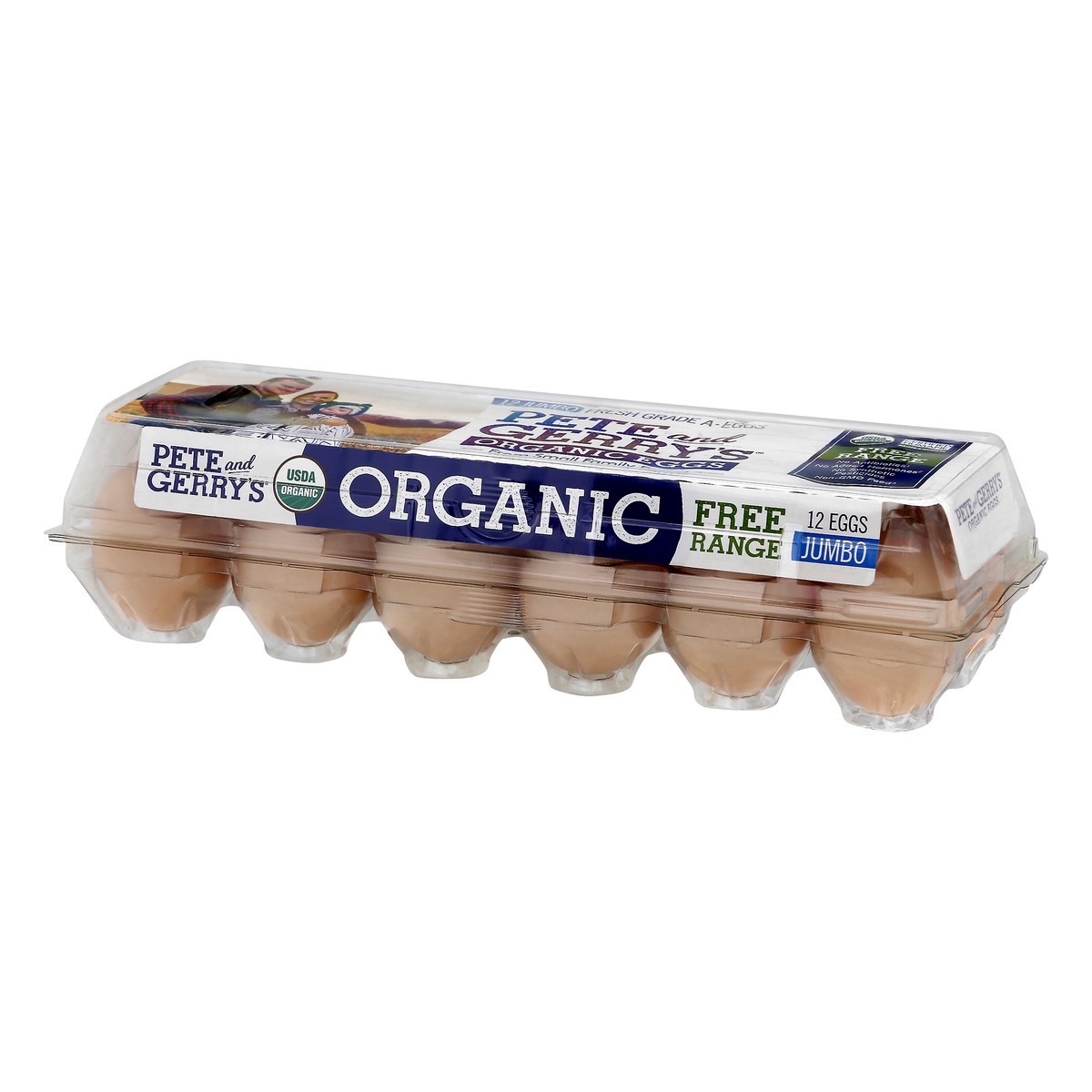 slide 9 of 9, Pete and Gerry's Free Range Brown Organic Jumbo Eggs 12 ea, 12 ct