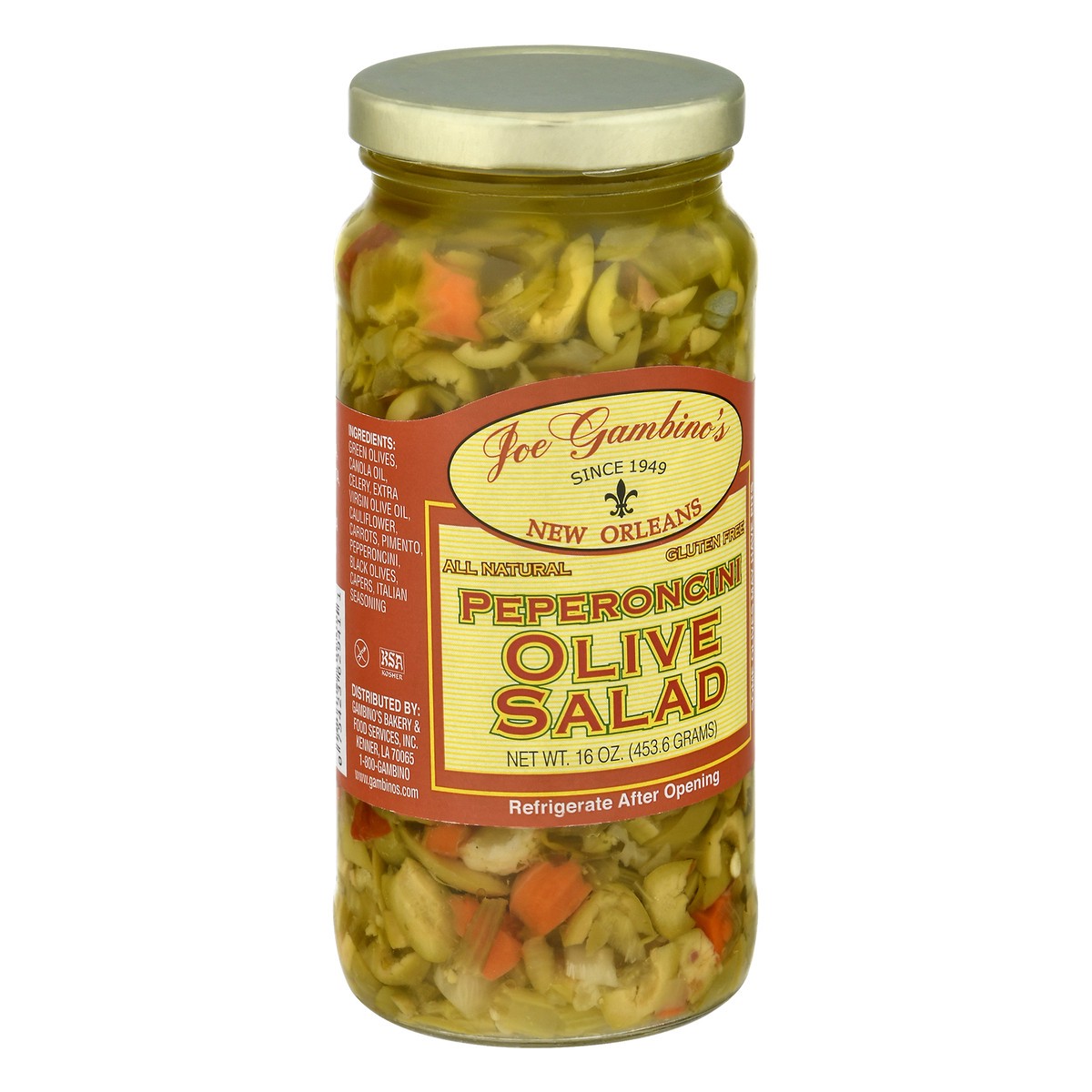 slide 4 of 13, Joe Gambinos Peperoncini Olive Salad - 16 oz, 16 oz