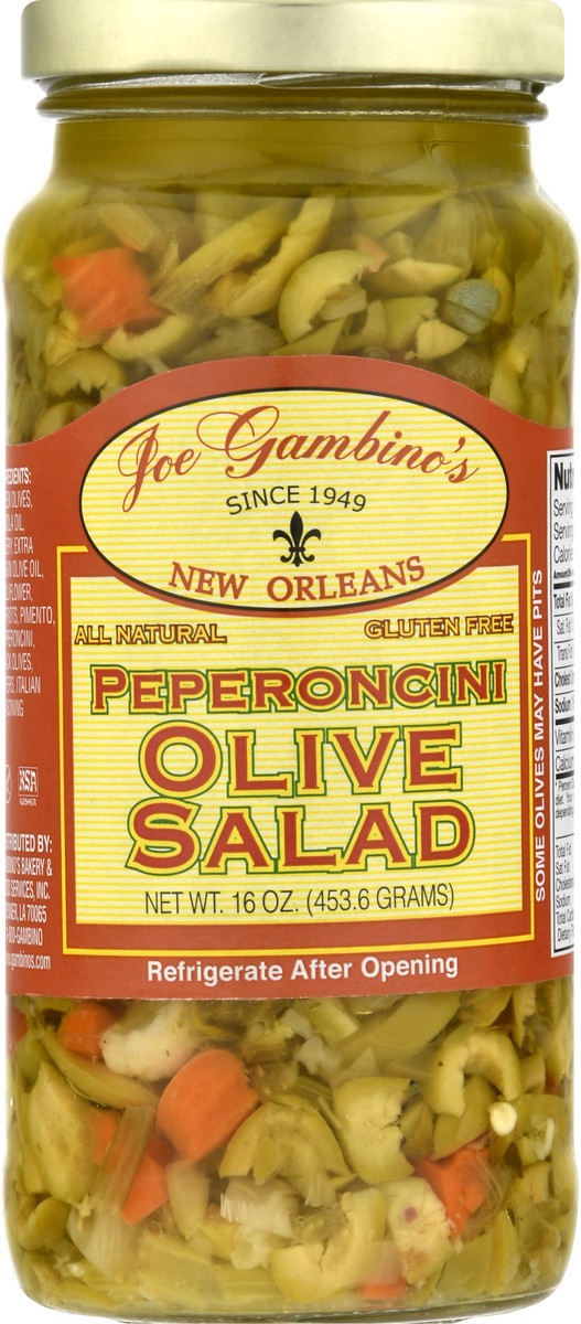 slide 1 of 13, Joe Gambinos Peperoncini Olive Salad - 16 oz, 16 oz