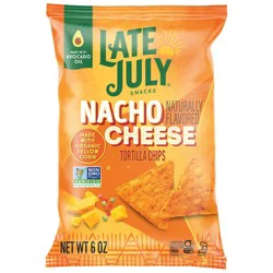 Late July Nacho Cheese Tortilla Chips, 6 oz Bag