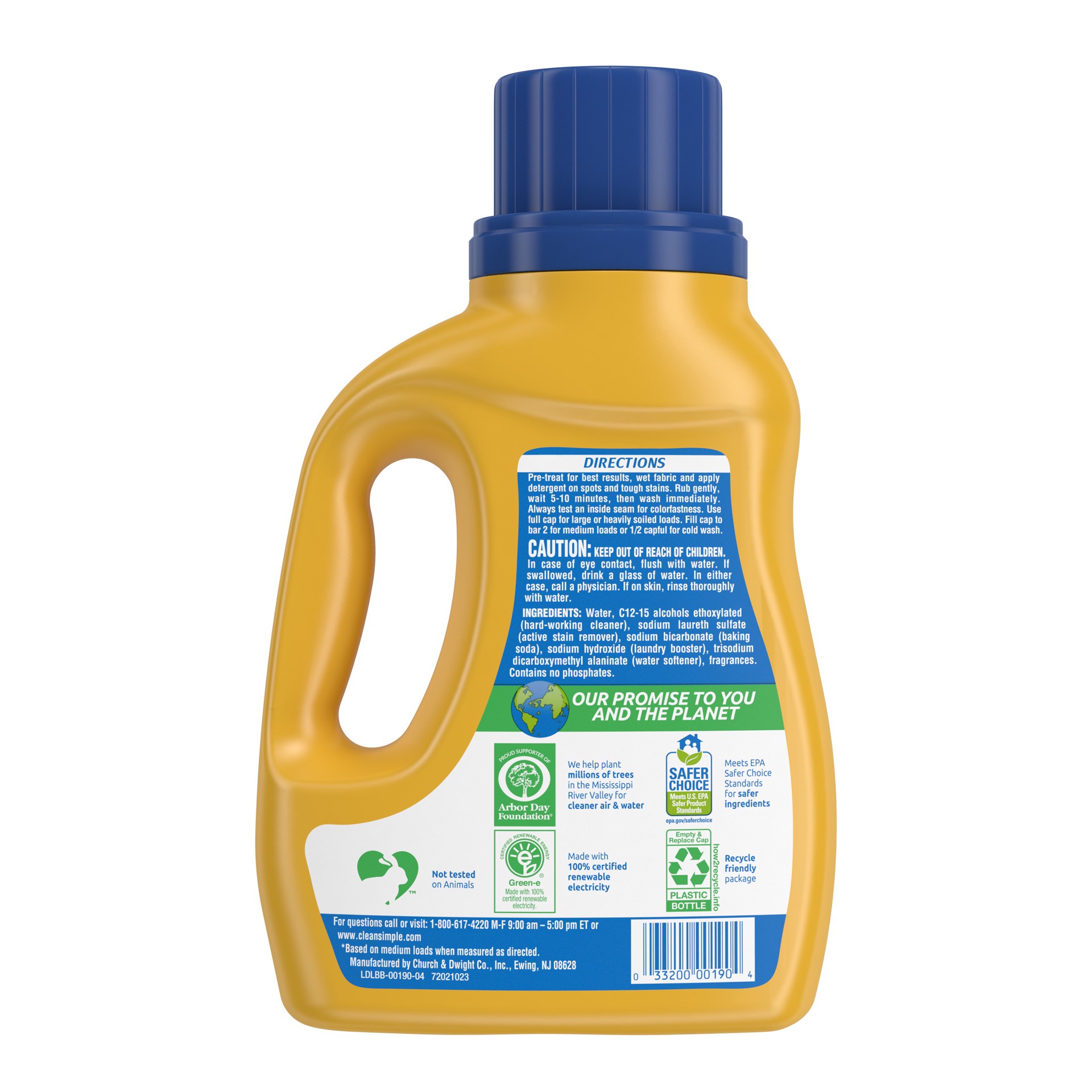 slide 3 of 5, ARM & HAMMER LAUNDRY DETERGENT Arm And Hammer Detergent, Simple Clean, 43.75 oz