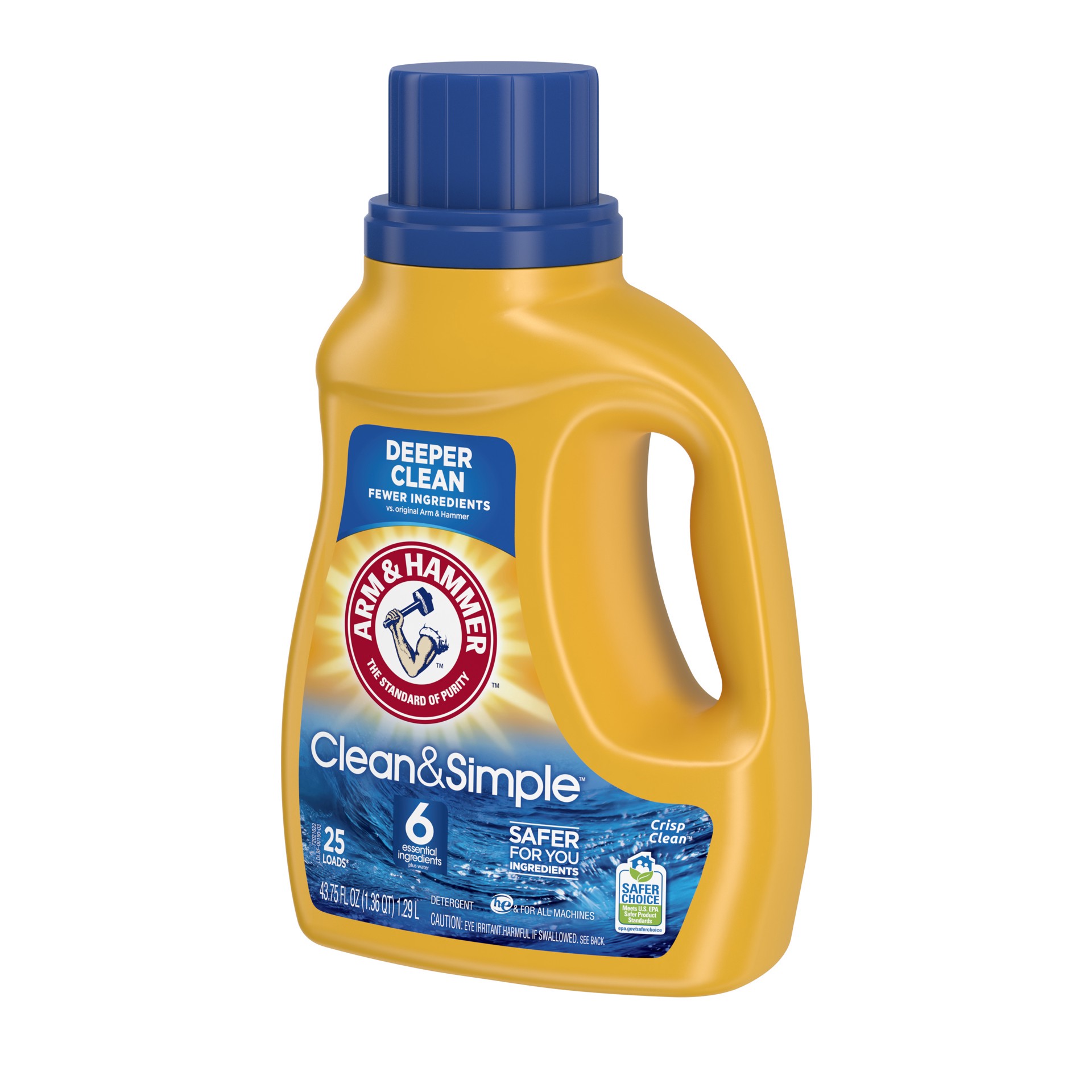 slide 4 of 5, ARM & HAMMER LAUNDRY DETERGENT Arm And Hammer Detergent, Simple Clean, 43.75 oz