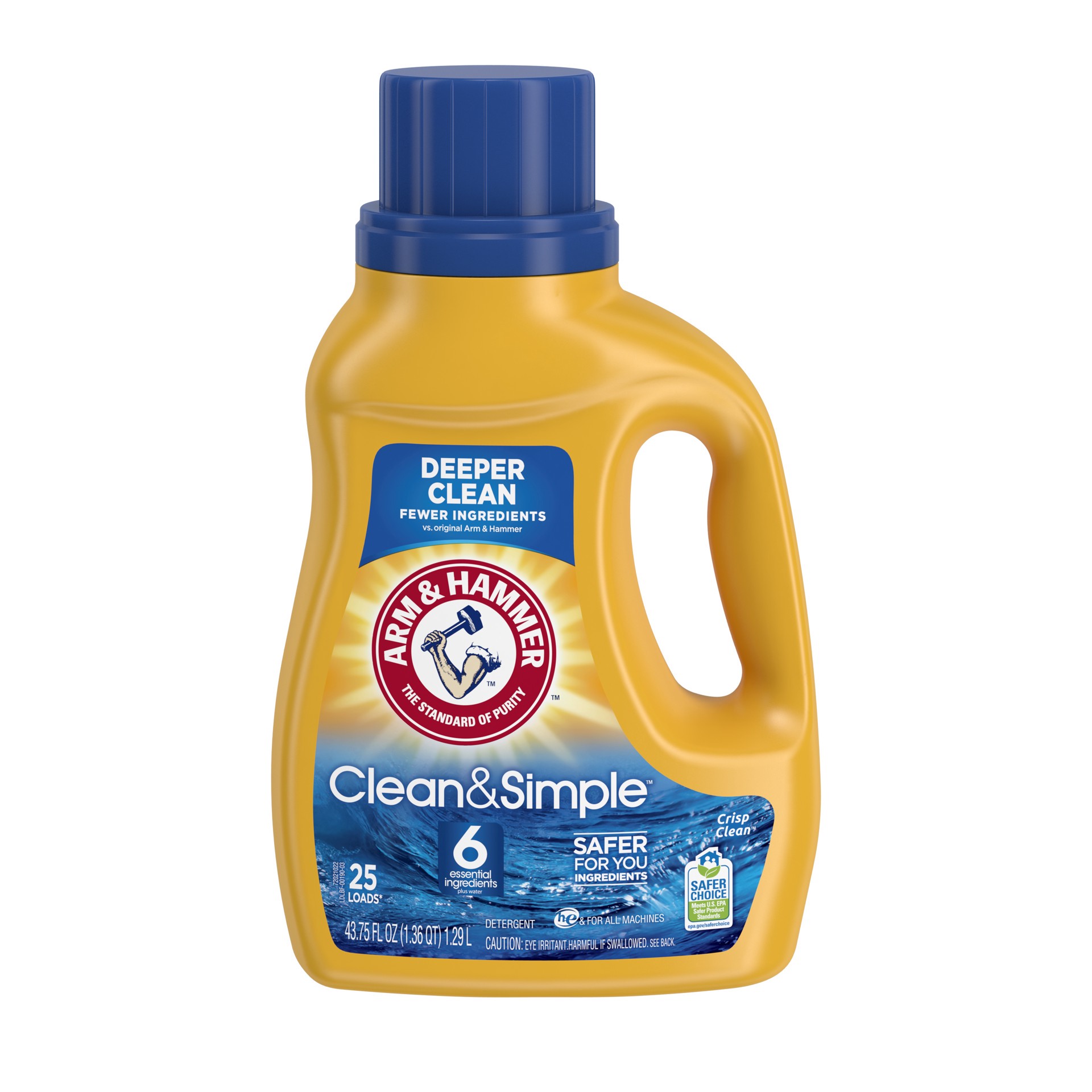 slide 1 of 5, ARM & HAMMER LAUNDRY DETERGENT Arm And Hammer Detergent, Simple Clean, 43.75 oz