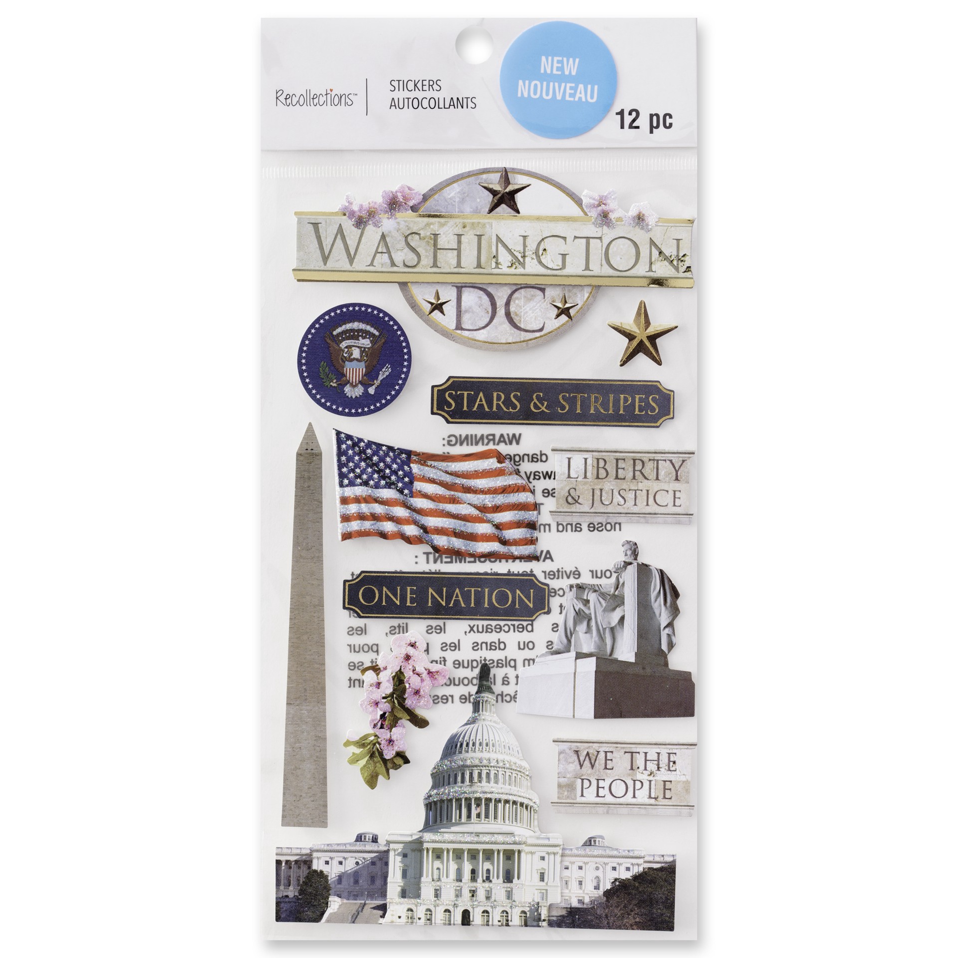 slide 4 of 5, Washington D.c. Stickers By Recollections, 4 in x 8.5 in