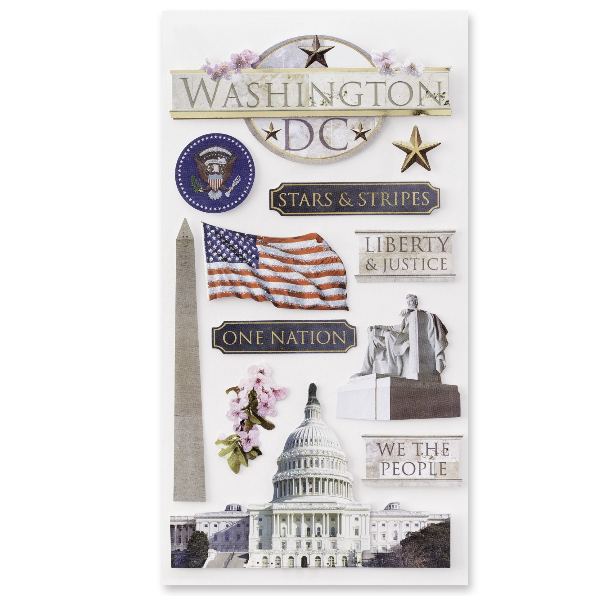 slide 3 of 5, Washington D.c. Stickers By Recollections, 4 in x 8.5 in