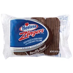 HOSTESS Devil's Food Artificially Flavored ZINGERS Single Serve, 3 Count, 3.81 oz
