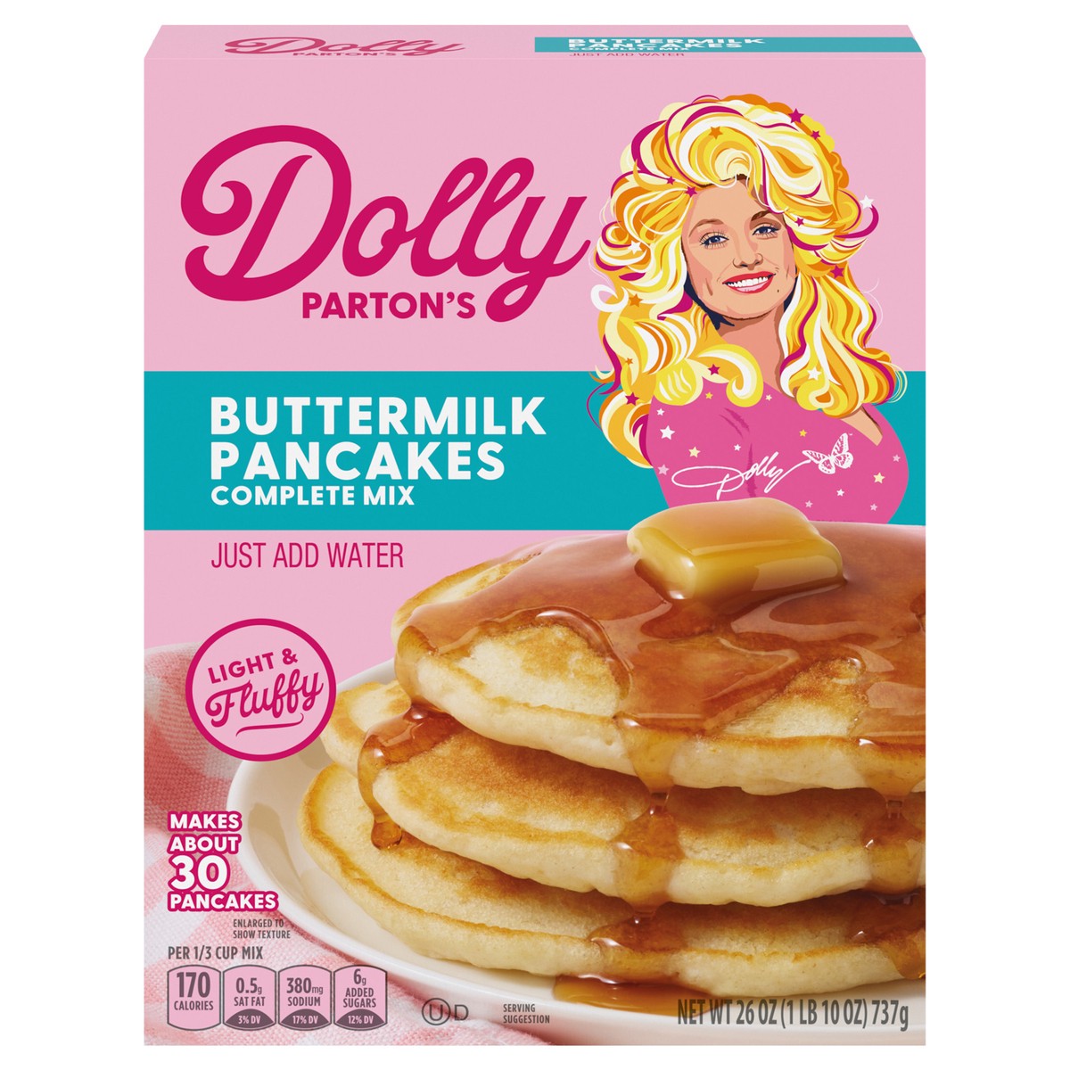 slide 1 of 5, Dolly Parton's Buttermilk Pancake Mix, 26 oz., 26 oz