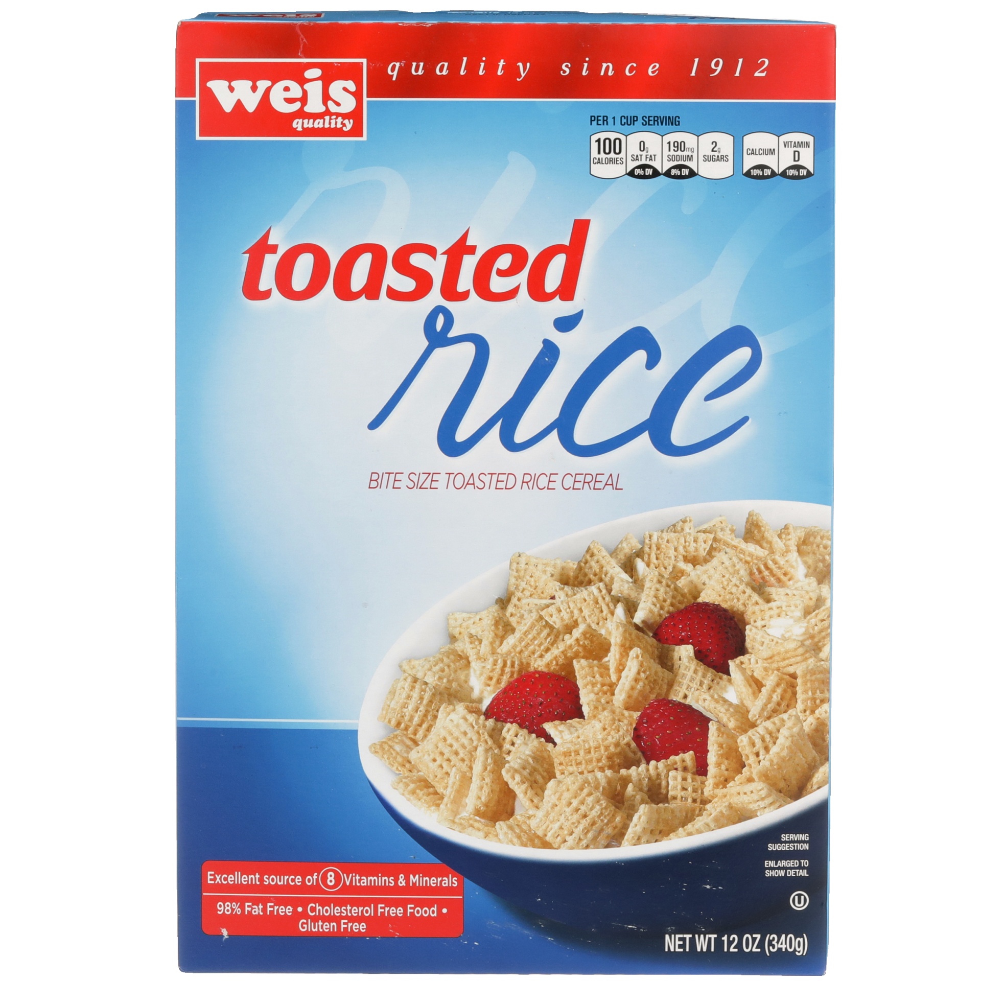 slide 1 of 6, Weis Quality Toasted Rice Cereal, 12 oz