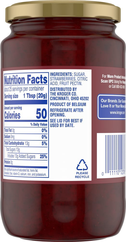 slide 3 of 4, Kroger Strawberry Jam, 18 oz