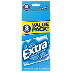 EXTRA Peppermint Sugar Free Chewing Gum Bulk, 8 Ct Bulk Pack