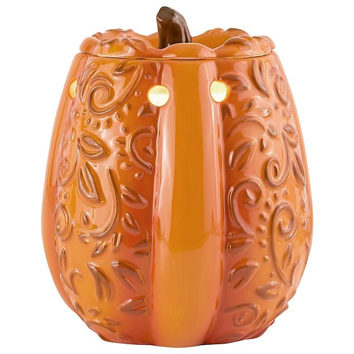 slide 1 of 1, AmbiEscents Swirly Pumpkin Fragrance Wax Warmer, 1 ct