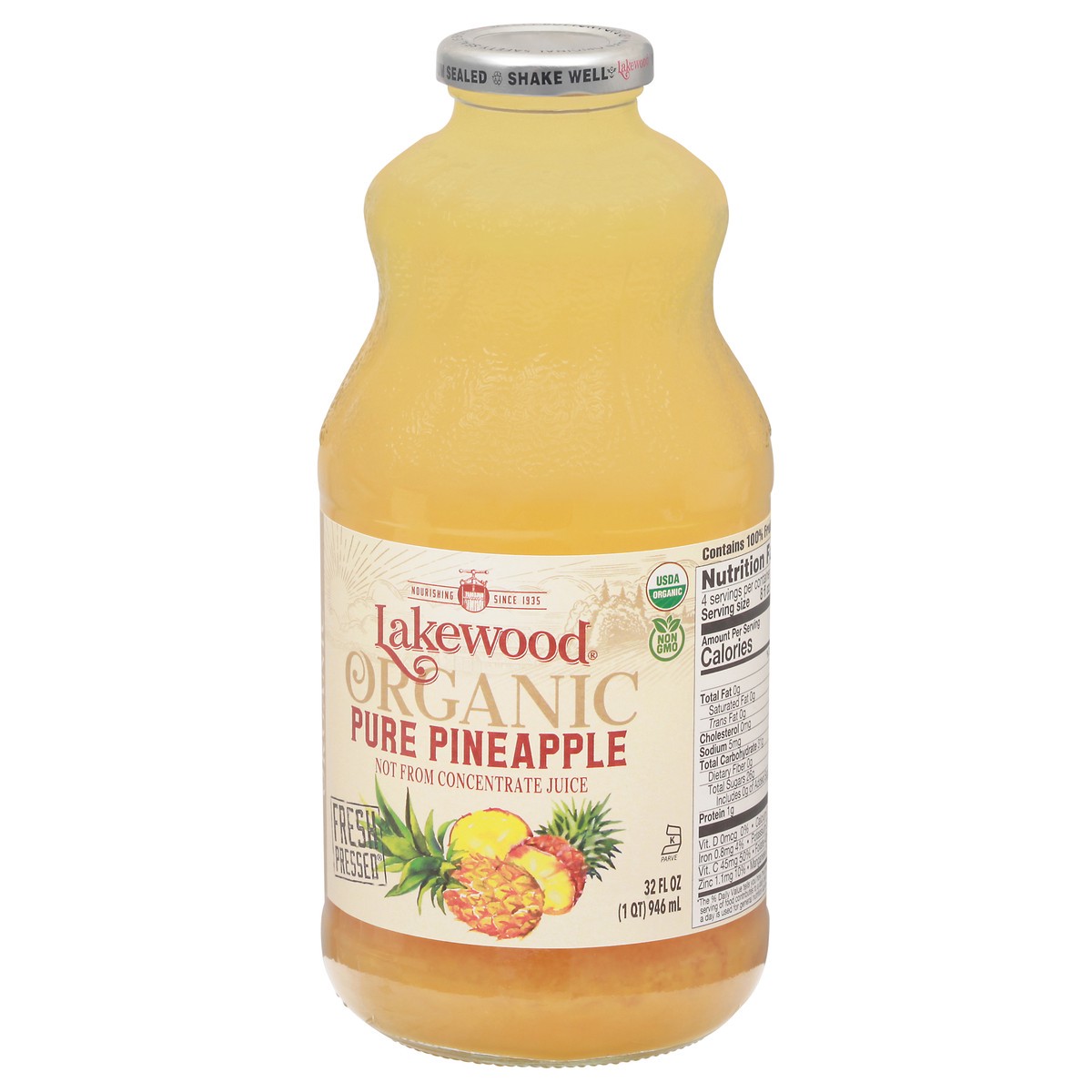 slide 9 of 9, Lakewood Organic Pure Pineapple Juice - 32 fl oz, 32 fl oz