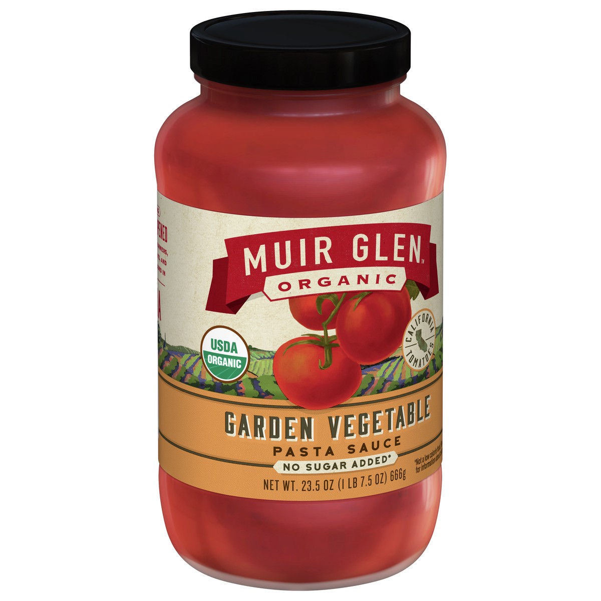 slide 7 of 9, Muir Glen Garden Vegetable Pasta Sauce, No Sugar Added, 23.5 oz., 23.50 oz